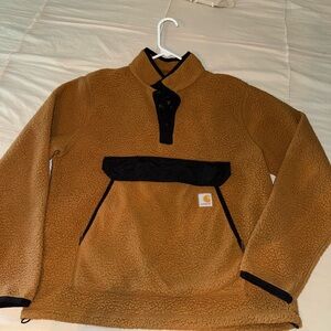 Carhartt Tan and Black Fleece Sweatshirt